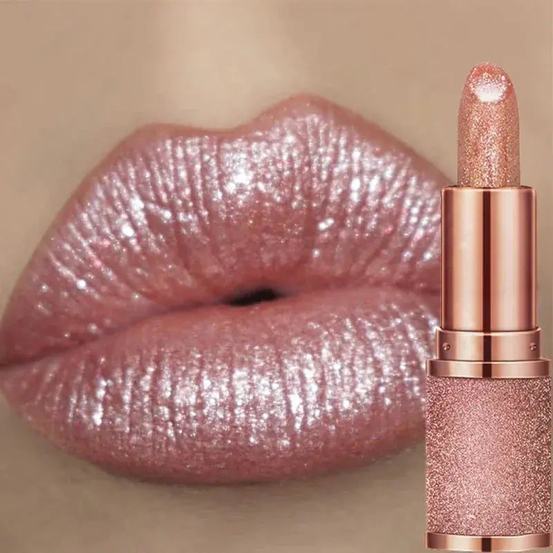 Glitter Lipstick Temperature Color Changing Long Lasting Lip Tint Waterproof Red Pink Sexy Lips Cosmetics Makeup High Class Cosmetics