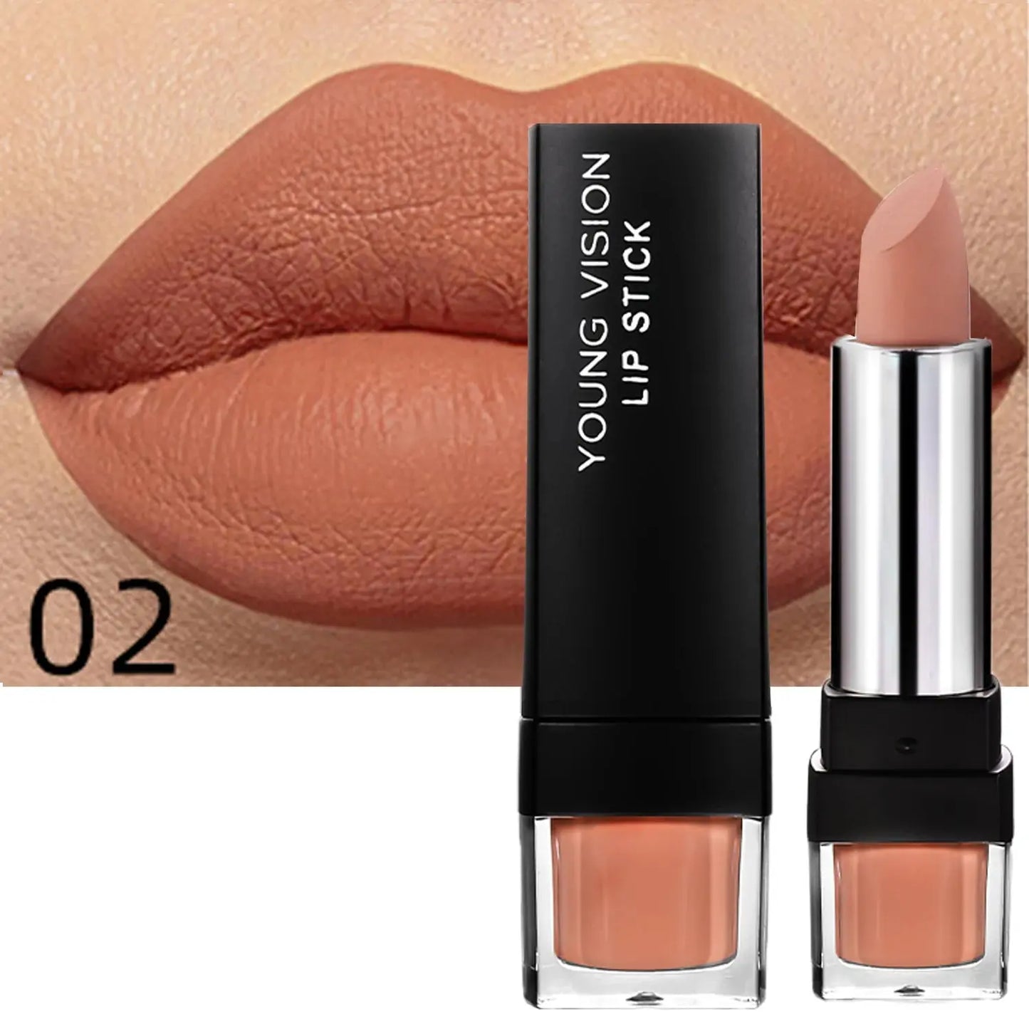 6-Color Matte Lipstick , Non-Fading, Non-Stick Cup Long-Lasting Velvet Finish, Smooth Matte Lip Color Waterproof Smudge-proof High Class Cosmetics