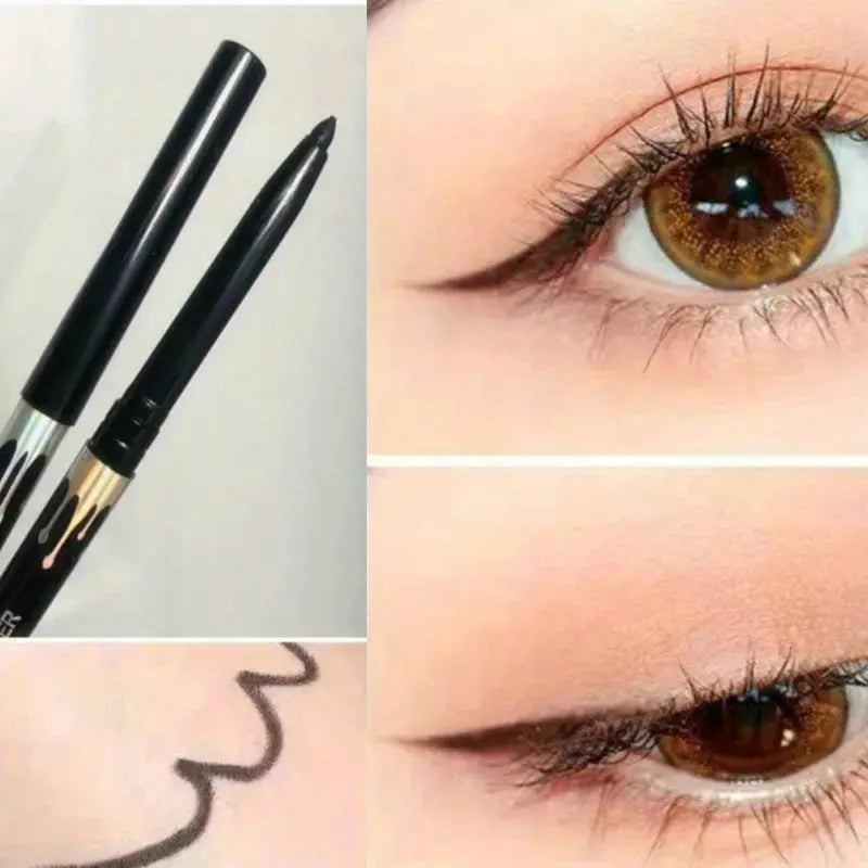Waterproof Black Brown Eyeliner Gel Pencil Ultra-fine Matte Smooth Quick Dry Non-Smudge Easy Wear Eyeliner Pen Makeup for Eyes High Class Cosmetics