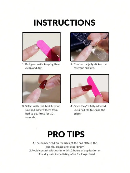 24pcs/set short square fake nails for women cute bride heart white french tips faux ongles y2k press on false nail supplies High Class Cosmetics