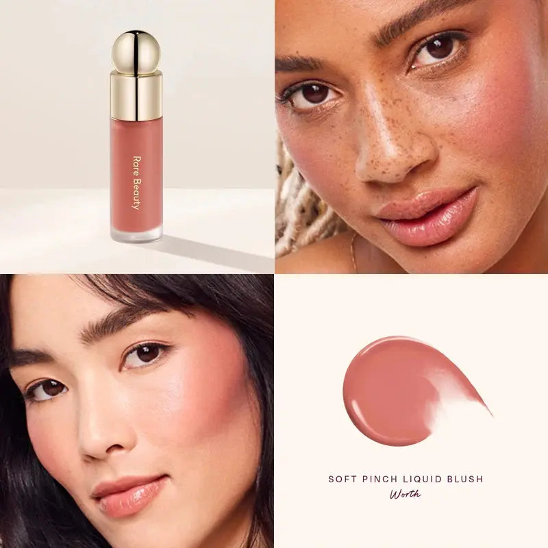 Rare Beauty Liquid Blush Silky and Glides On Smoothly Nature Long Lasting Plump Happy Hope Delight Stained Lipstick Gloss Makeup High Class Cosmetics