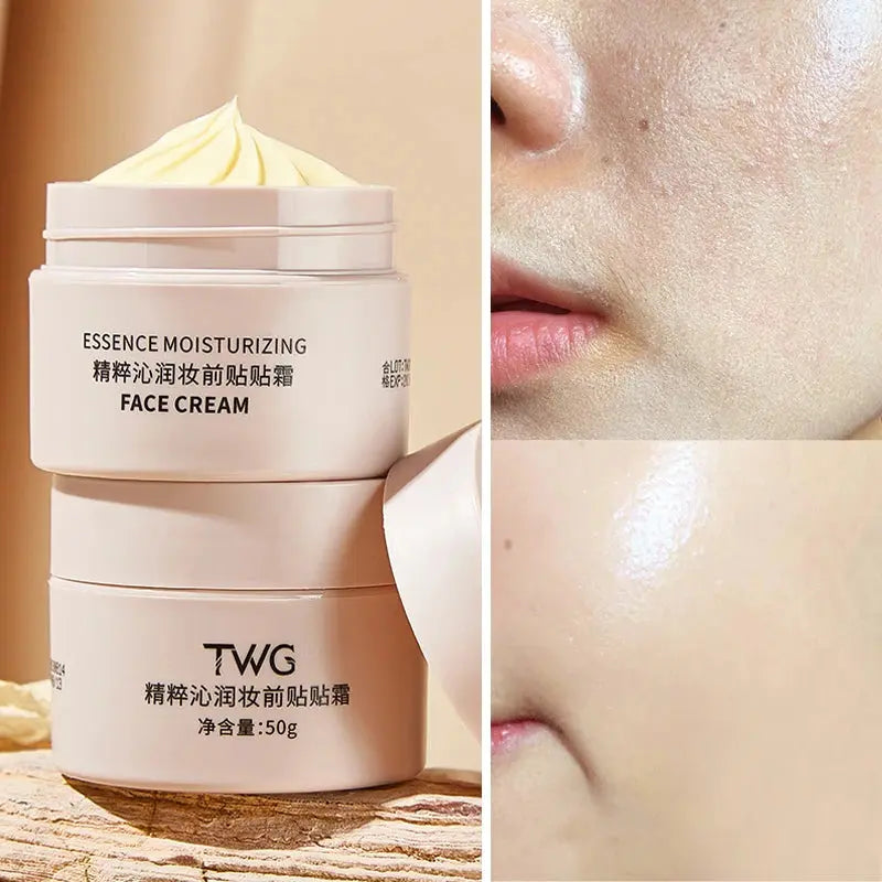 Apply the cream before makeup.Hydrating base cream,long-lasting hydration,Skin Care create natural base Firming Hydrating Makeup High Class Cosmetics