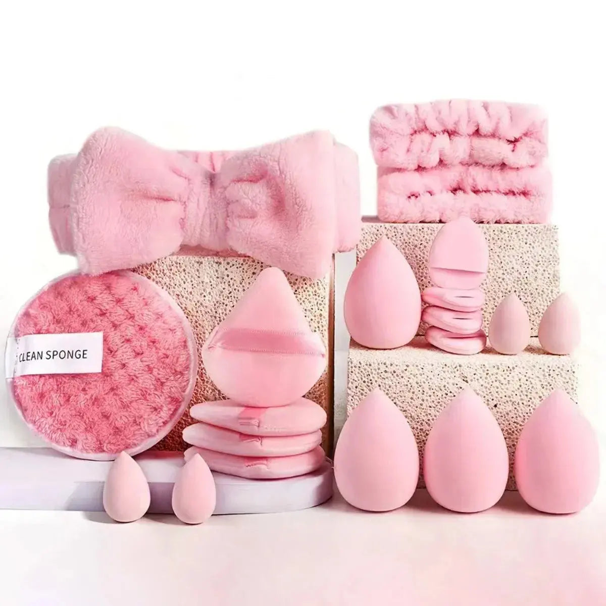 33pcs beauty set makeup kit  large and small beauty sponges for flawless makeup application and removal of makeup full set High Class Cosmetics