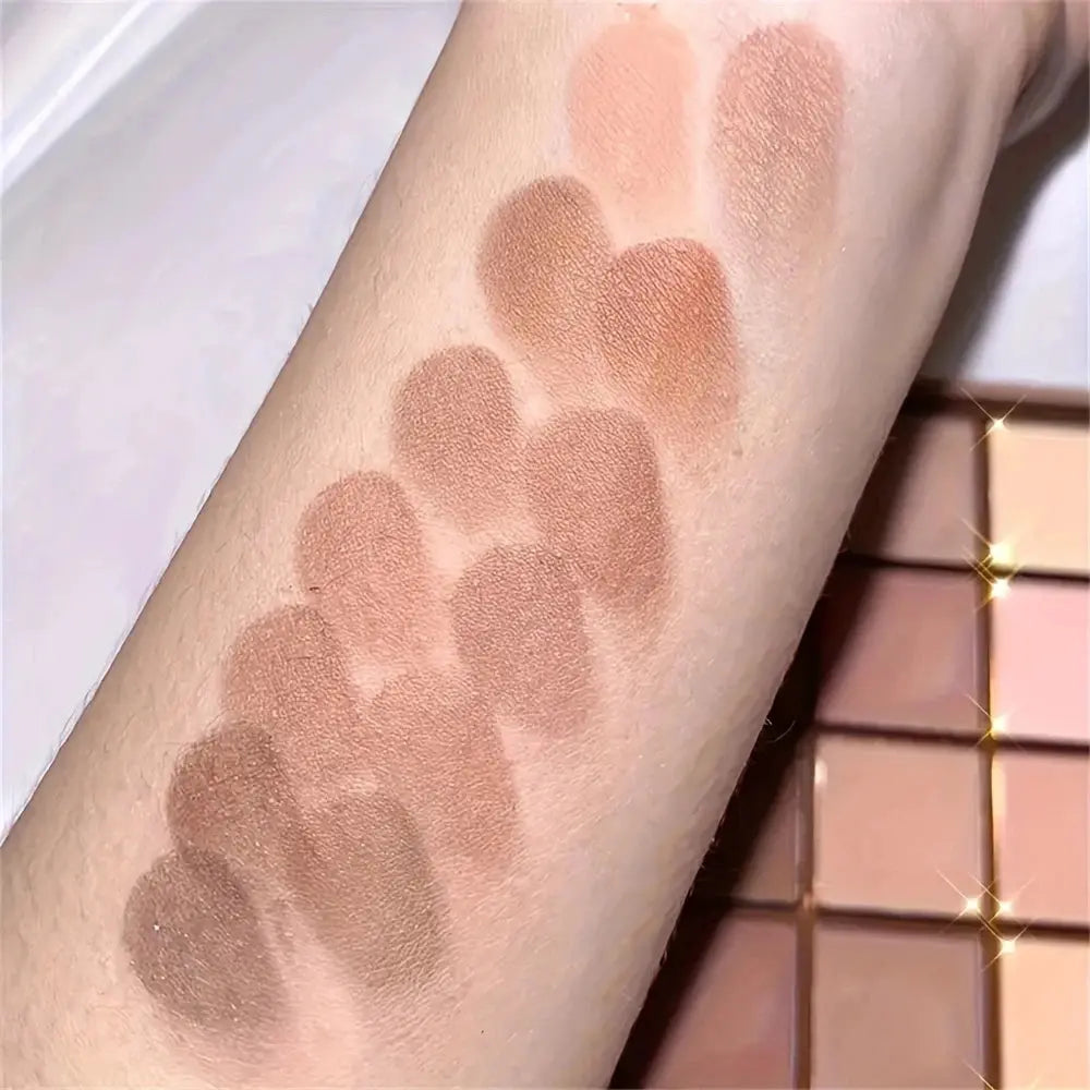 25-Color Eyeshadow Palette - Neutral Gray and Brown Earth Tones, Coffee and Chocolate-Style Shades, Creating a Versatile, Natural to Dramatic Makeup Look High Class Cosmetics