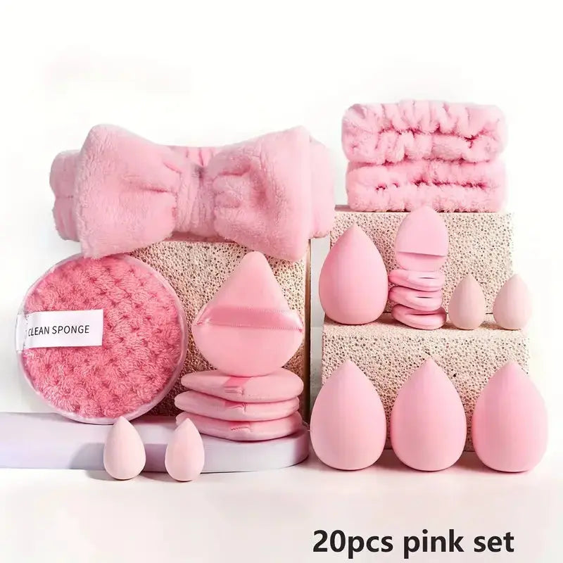 33pcs beauty set makeup kit  large and small beauty sponges for flawless makeup application and removal of makeup full set High Class Cosmetics