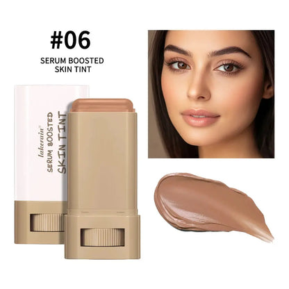 New Balm Serum Boosted Skin Tint Silky Texture Moisturizing Coverage Plumper Even Skin Tone Best Stick Foundation Travel Makeup High Class Cosmetics