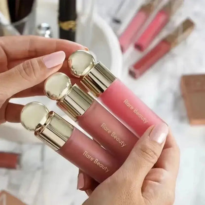 Rare Beauty Glossy Smooth and Transparent Lipsticks That Complement Various Makeup Looks Liquid Blushes Touch of Makeup Flair High Class Cosmetics