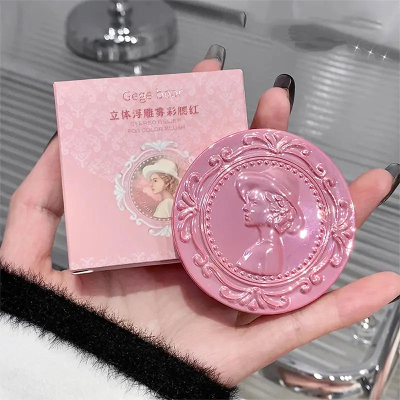 Three dimensional relief mist Color blush natural tender delicate hold makeup low saturation female blush cream High Class Cosmetics