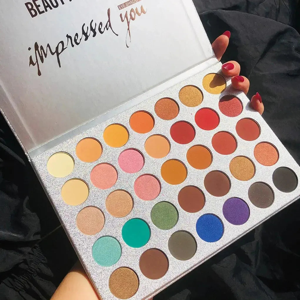 BEAUTY GLAZED Impressed Me Perfect 35 Colors Matte Shimmer Waterproof Longlasting Makeup Palette High Class Cosmetics