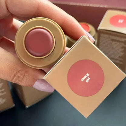 Rhod Pocket Blush LIP Stick Lip And Cheek Hydrating Stick Natural Rouge Powder Blush Cream Lipstick Cheek Easy To Apply Color High Class Cosmetics