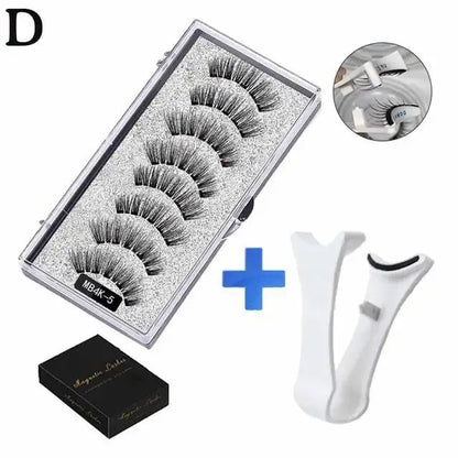 3D Natural Magnetic Eyelashes,With 5 Magnetic Lashes Shipping Box Eyelashes Handmade False Gift Reusable Support Drop Magne T6N2 High Class Cosmetics