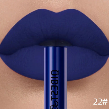 QIBEST Matte Liquid Lipstick Waterproof Long Lasting Velvet Lip Gloss Tint Tube Matte Nude Pigment Red Lipgloss Lips Makeup High Class Cosmetics