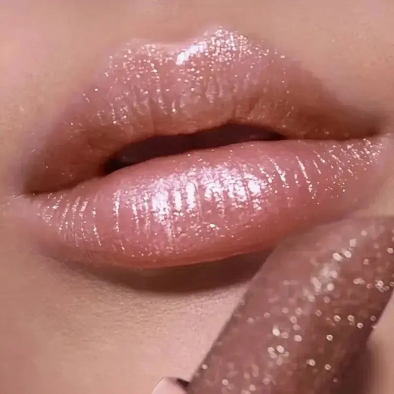 High Shine Pearlescent Lipstick, Long Wear Waterproof Lip Color, Moisturizing Plumping Lipstick for Charming Lips High Class Cosmetics