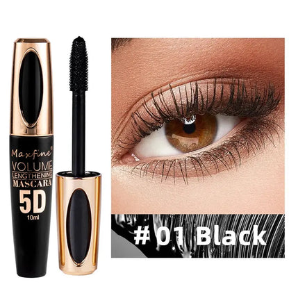 5D Silk Mascara with Big Eyes, Strong and Lasting Black Content and Length, Waterproof and Non-caking, and Prolonged Mascara. High Class Cosmetics