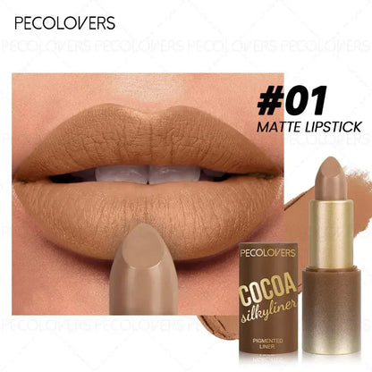 1pcs Multi-color Lipstick, Brown Lip Gloss, Waterproof and Long-lasting, Full and Charming Lips, Lip Cosmetics High Class Cosmetics