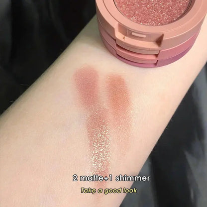 Tri-Color Eye Shadow, Matte Create Multi-Layered Eye Makeup High Class Cosmetics