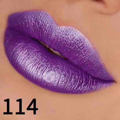 19 colors glitter lipstick hydrating red pink sparkling shine lip color highly pigmented lip tints metallic finish lip makeup High Class Cosmetics