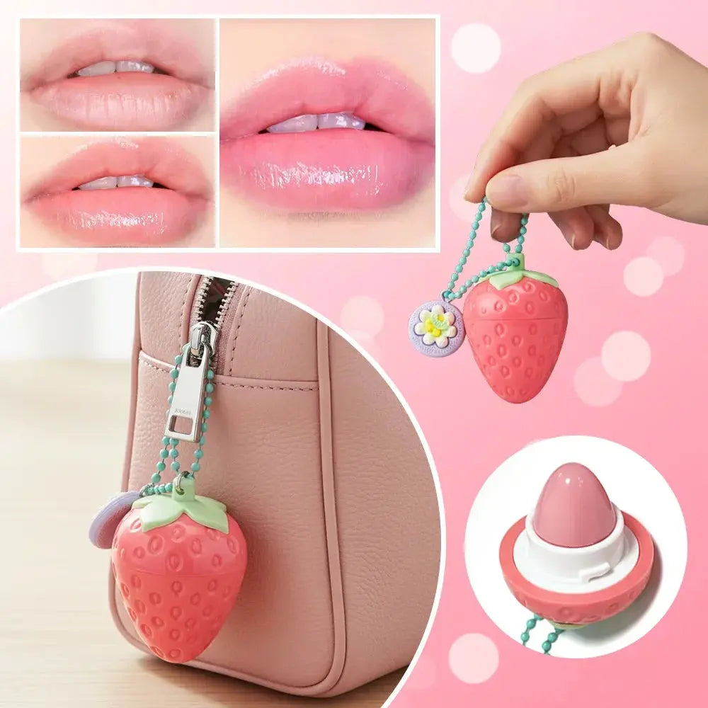 4-Color Random Sending Strawberry Lip Gloss Lipstick Moisturizing Winter Antifreeze Anti Crack Moisturizing Lasting lip balm High Class Cosmetics