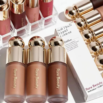 Rare Beauty Serene Gentle Mellow Solac Liquid Bronzer Shade Face Contour Smooth Highlight Mirror Lasting Natural Shadow Makeup High Class Cosmetics