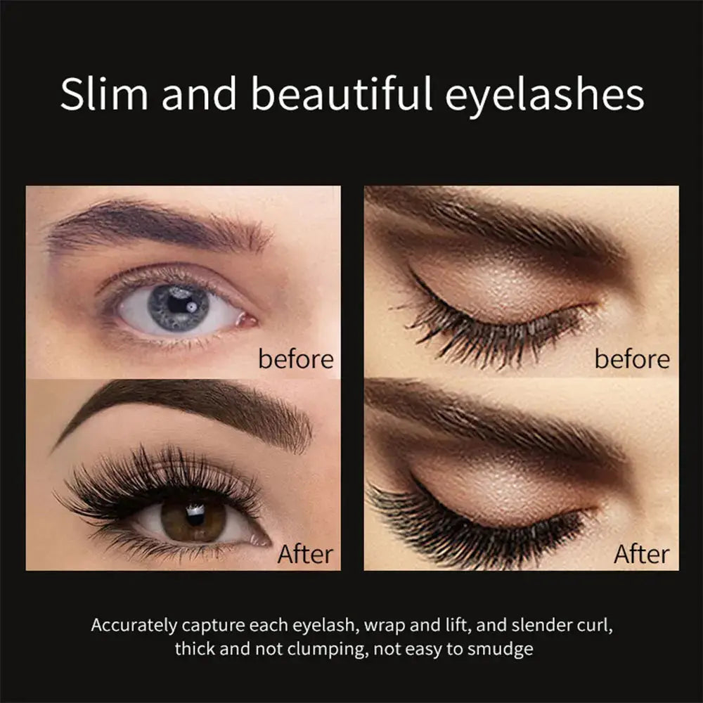 4D Brilliant Starry Sky Black  Mascara Slim, Thick, Curled, Waterproof, Long lasting, Non Staying Mascara High Class Cosmetics