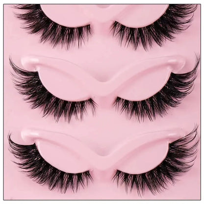 Hot Selling Makeup 5 Pairs Cat Eye Lashes Faux False Eyelashes Dramatic Volume Strip Lashes High Class Cosmetics