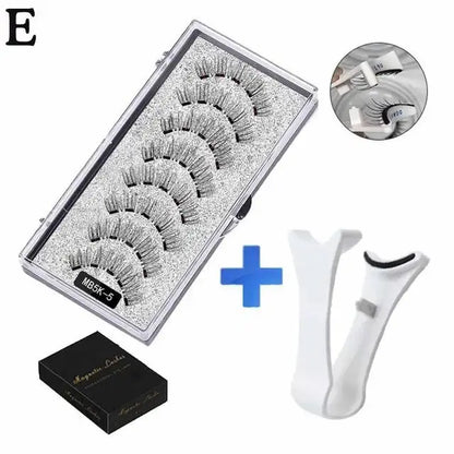 3D Natural Magnetic Eyelashes,With 5 Magnetic Lashes Shipping Box Eyelashes Handmade False Gift Reusable Support Drop Magne T6N2 High Class Cosmetics