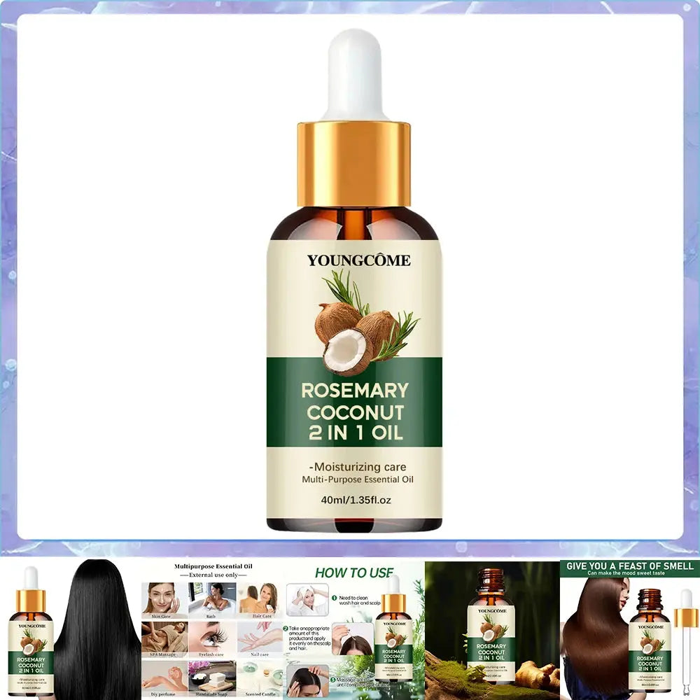 Rosemary Oil Hair Essential Coconut Oil Improve Hair Loss And Nourishes Strengthen Hair Roots Scalp Treatment Hair Care High Class Cosmetics