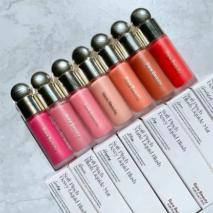 Rare Beauty Soft Pinch Liquid Blush Silky and Glides On Smoothly Long Lasting Plump Makeup Hope Love Virtue Happy Wonder Worth High Class Cosmetics