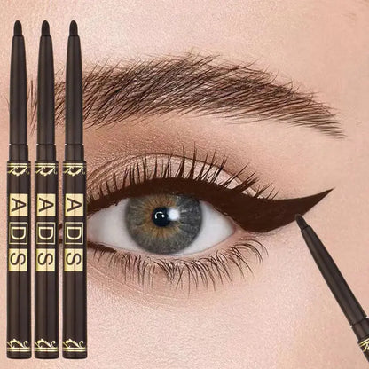 3pcs Black Eyeliner Pencils -Waterproof, Sweatproof & Smudge-Proofwith Easy Twist Application for Flawless Eye Makeup High Class Cosmetics