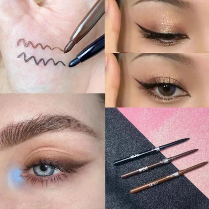 Waterproof Black Brown Eyeliner Gel Pencil Ultra-fine Matte Smooth Quick Dry Non-Smudge Easy Wear Eyeliner Pen Makeup for Eyes High Class Cosmetics
