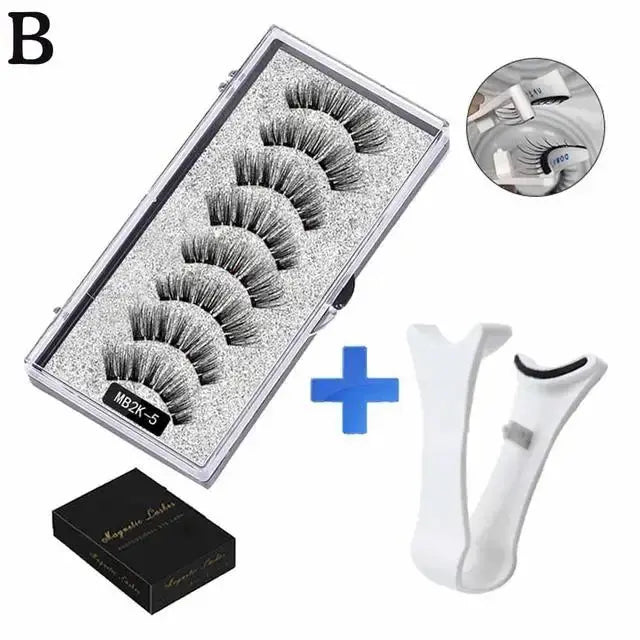 3D Natural Magnetic Eyelashes,With 5 Magnetic Lashes Shipping Box Eyelashes Handmade False Gift Reusable Support Drop Magne T6N2 High Class Cosmetics