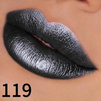 19 colors glitter lipstick hydrating red pink sparkling shine lip color highly pigmented lip tints metallic finish lip makeup High Class Cosmetics