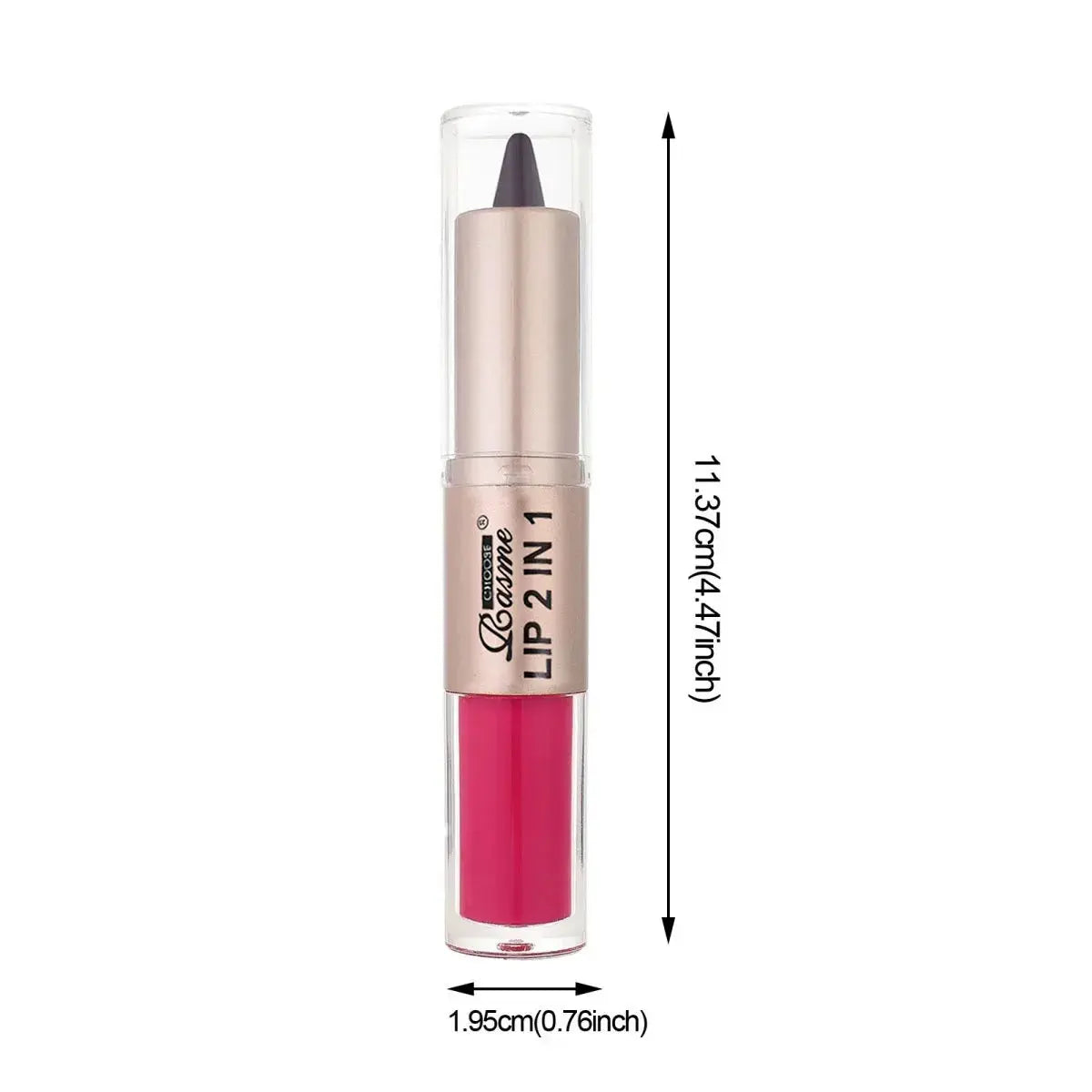 2IN1 Tapered Gradient Lipliner Pen Nude Brown Mirror Glass Lip Gloss Matte Lip Liner Waterproof Lip Contour Non Stick Makeup High Class Cosmetics