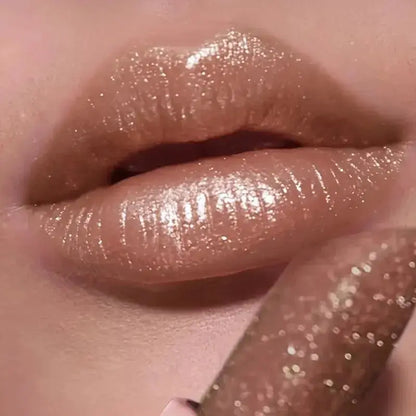 High Shine Pearlescent Lipstick, Long Wear Waterproof Lip Color, Moisturizing Plumping Lipstick for Charming Lips High Class Cosmetics