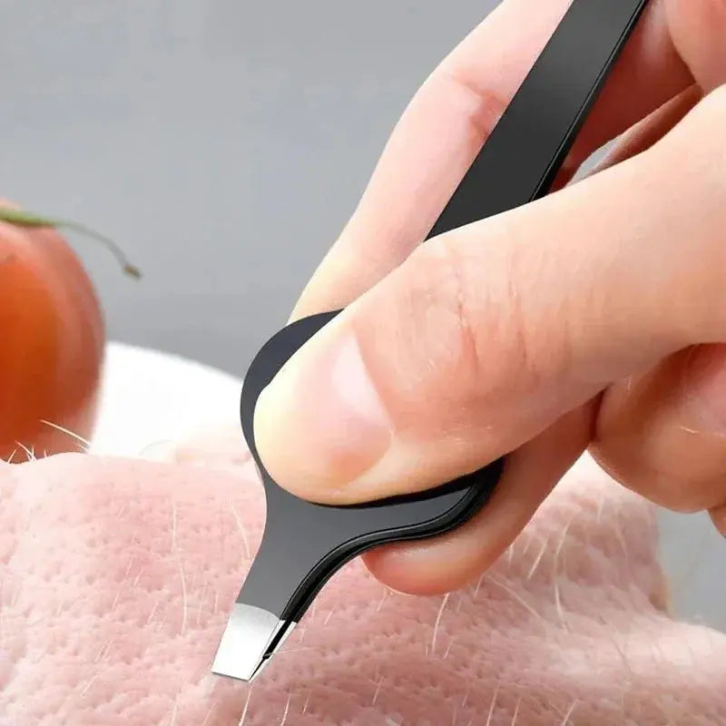 1pcs Professional Eyebrow Facial Hair Remover Practical BeautyTool For Me Pig hair clipper Slant Tweezer With Hollow Out Handle High Class Cosmetics