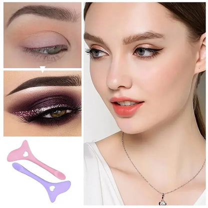 Wholesale  Multi-functional Eyeliner Stencil Wing Tips Silicone Eyeliner Aid Drawing Lipstick Wearing Aid Reusable Makeup Tools High Class Cosmetics