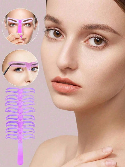 8Pcs Reusable Eyebrow Stencils,Eyebrow Shaping Kit,Eyebrow Makeup Template,Eyebrow Shaper-8 Styles For Different Eyebrow Shapes High Class Cosmetics