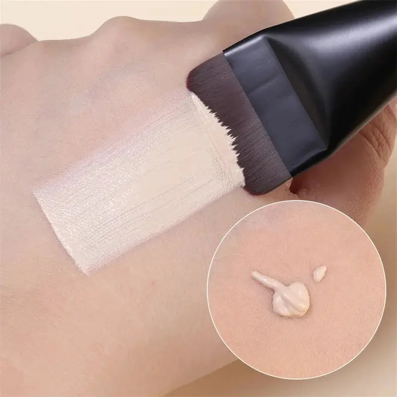 Ultra Thin Foundation Brush Flat Head Face Contour Brush Wooden Handle Make Up Brush Blending Foundation Cream Makeup Brushes High Class Cosmetics
