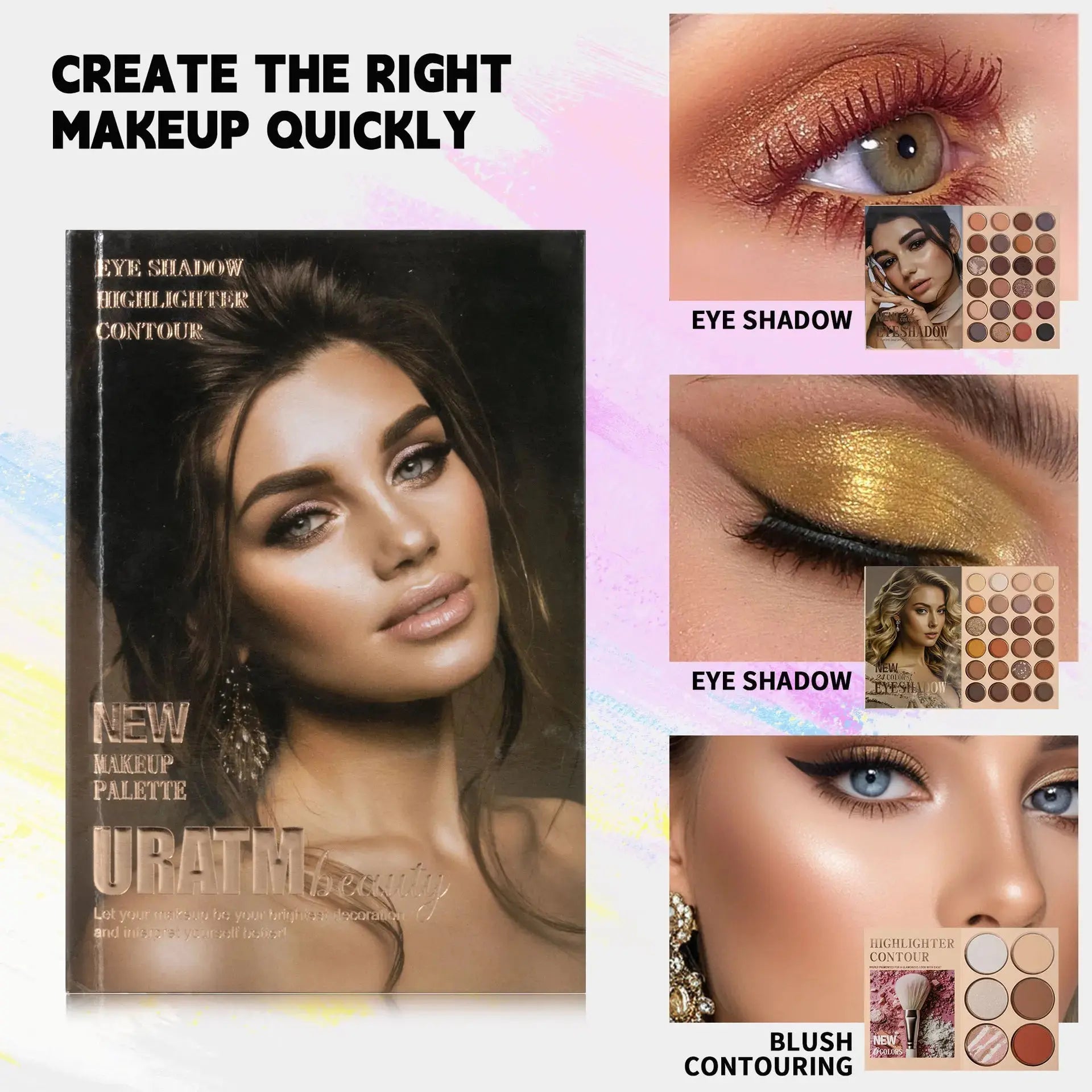 54-color Professional Makeup Palette Book Cosmetics Palette Matte Pearlescent Blush Highlight Contouring All-in-one Cosmetics High Class Cosmetics