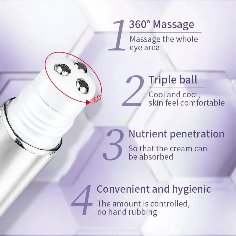 O'CHEAL Anti Wrinkle Anti Dark Circle Eye Cream Roller Massager Moisturizing Eye Bags Anti Aging Hyaluronic Acid Eye Skin Care High Class Cosmetics