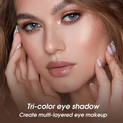 Tri-Color Eye Shadow, Matte Create Multi-Layered Eye Makeup High Class Cosmetics