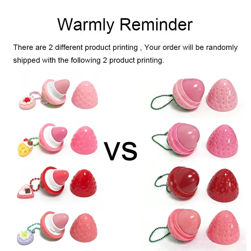 4-Color Random Sending Strawberry Lip Gloss Lipstick Moisturizing Winter Antifreeze Anti Crack Moisturizing Lasting lip balm High Class Cosmetics