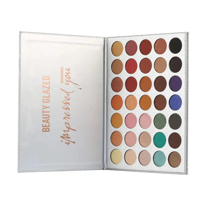 BEAUTY GLAZED Impressed Me Perfect 35 Colors Matte Shimmer Waterproof Longlasting Makeup Palette High Class Cosmetics
