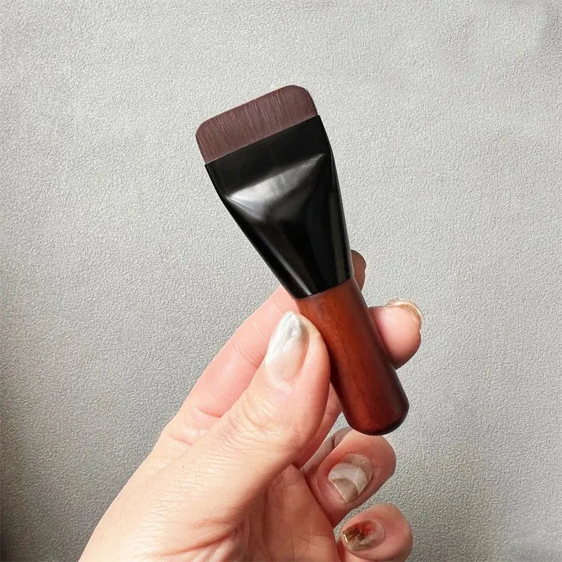 Ultra Thin Foundation Brush Flat Head Face Contour Brush Wooden Handle Make Up Brush Blending Foundation Cream Makeup Brushes High Class Cosmetics