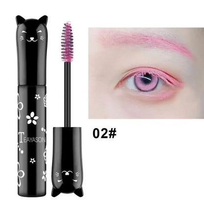 6-Color Mascara with Large Brush Head, Easy to Apply, Non-Clumping, Non-Fading, White, Purple, Royal Blue, Silver, Coffee, Not Easy to Smudge, Mascara and Eyebrow Gel High Class Cosmetics