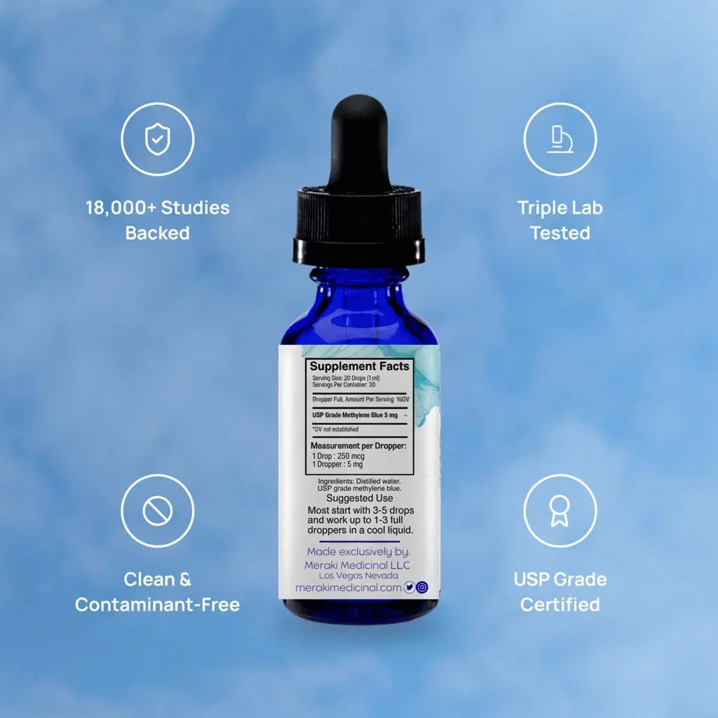 Meraki Blu USP Grade Methylene Blue 150mg Meraki Medicinal